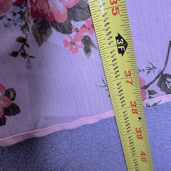BOG Collective Kimono‎ Duster Cardigan Womens XS/S Pink Floral Hi Lo Sheer Open - Picture 12 of 14